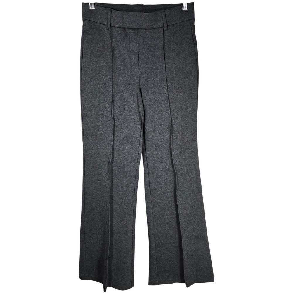 Quince Ultra-Stretch Ponte Flare Leg Pants Charcoal Gray Womens Size Medium